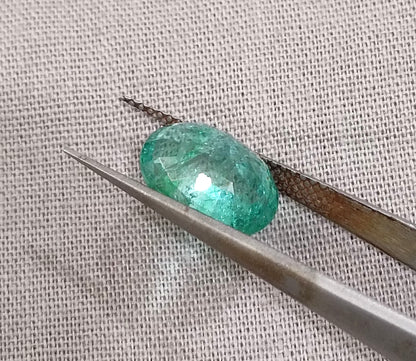 GSI Certified 3.00ct Zambian Emerald, 100% Natural Gemstone