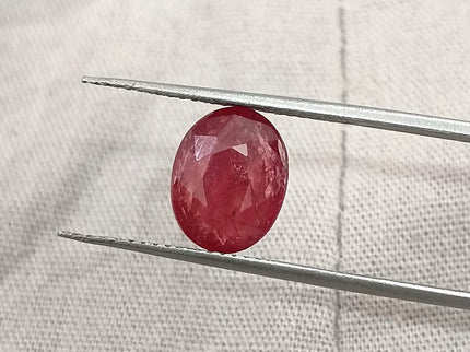 2.80ct Unheated Natural Ruby Mozambique SGL Certified Vivid Red Oval Loose Gemstone