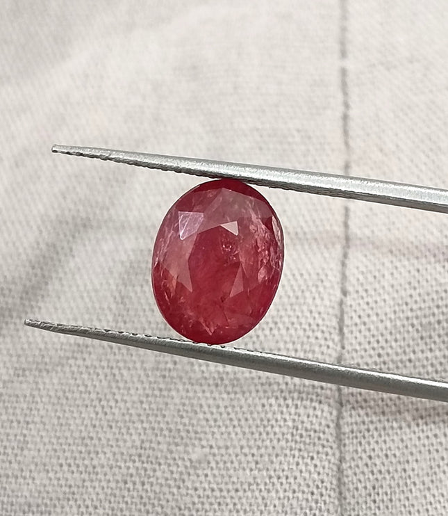 2.80ct Unheated Natural Ruby Mozambique SGL Certified Vivid Red Oval Loose Gemstone