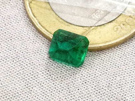 1.85ct Natural Emerald Exceptional Top Green Octagon Cut Zambian Loose Gemstone