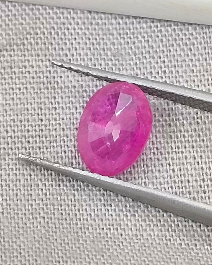 GSI Certified 1.36ct Mozambique Ruby, Natural Untreated Gemstone