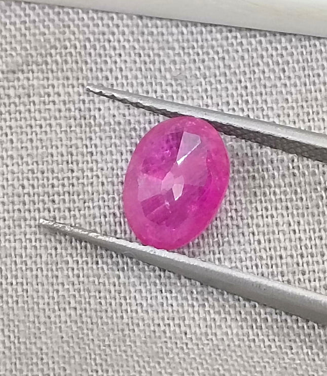 GSI Certified 1.36ct Mozambique Ruby, Natural Untreated Gemstone