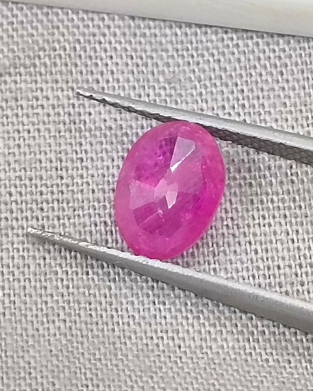 GSI Certified 1.36ct Mozambique Ruby, Natural Untreated Gemstone