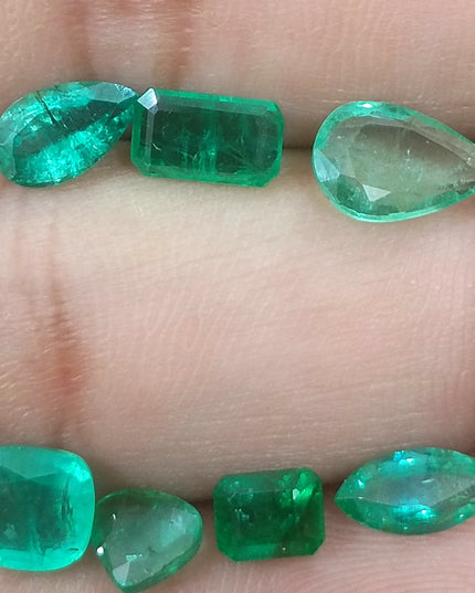 9.00ct Natural Zambian Emerald Parcel Minor Oiled Loose Gemstones