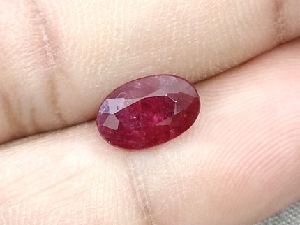 2.12ct Natural Ruby Unheated Mozambique SGL Certified Rasberry Red Oval Cut Loose Gemstone