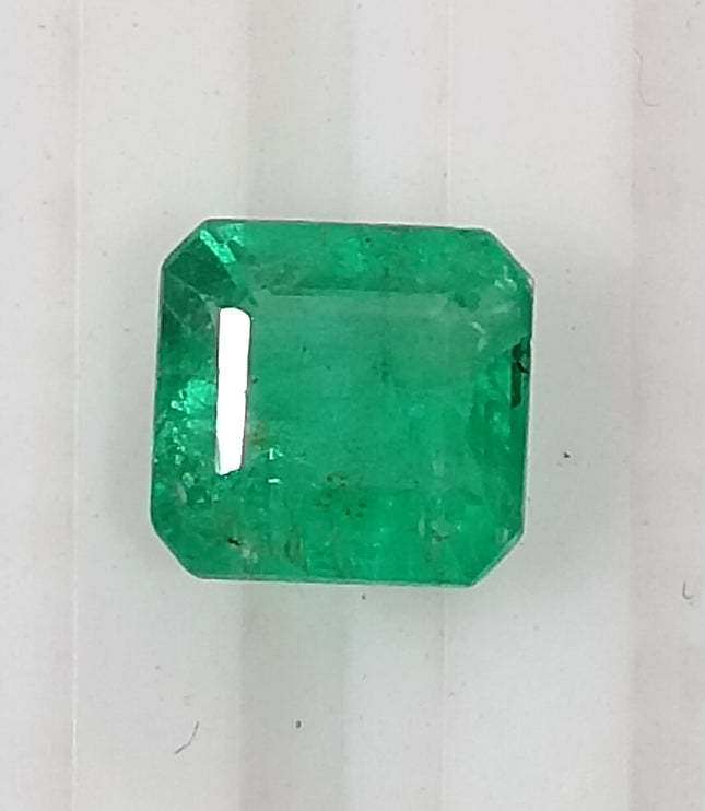 Colombian Emerald 1.34ct Natural Vivid Green Octagon Cut Loose Stone