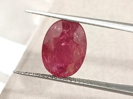 3.25ct Unheated Natural Ruby Crimsom Red SGL Certified Oval Cut Loose Stone