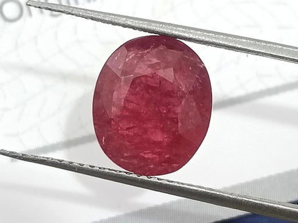 4.12ct Ruby Mozambique Unheated Natural SGL Certified Wine Red Oval Gemstone
