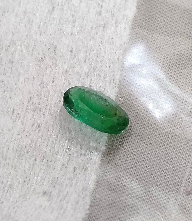 1.92ct Natural Emerald SGL Certified Deep Intense Green Oval Cut Loose Gemstone