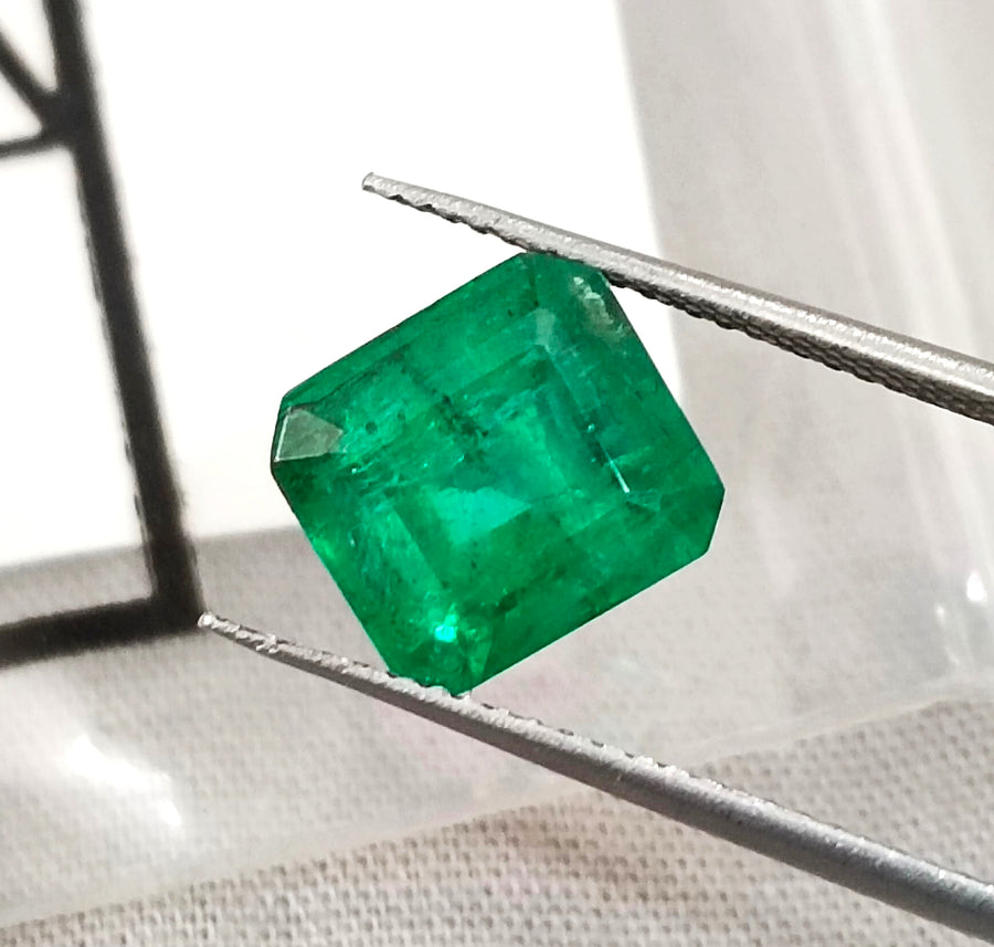 Panjshir Emerald 4.10ct Bright Medium Deep Green Octagon Cut Gemstone