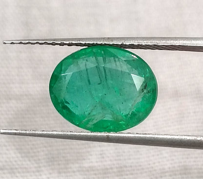 GSI Certified 3.19ct Medium Deep Vivid Green Emerald, 100% Natural Earth Mined Gem - SMSGEMS 