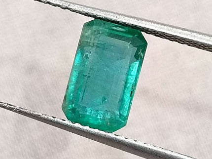 1.83ct Natural Emerald GSI Certified Octagon Cut Minor Oiled Loose Gemstone