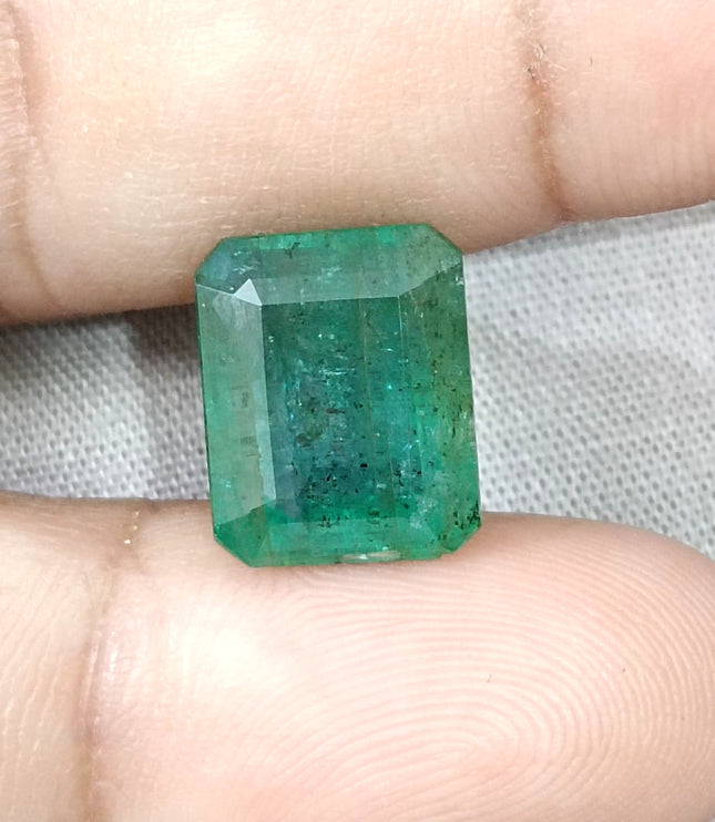 Natural Emerald 8.22ct Certified Natural Octagon Cut Stone