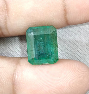Natural Emerald 8.22ct Certified Natural Octagon Cut Stone