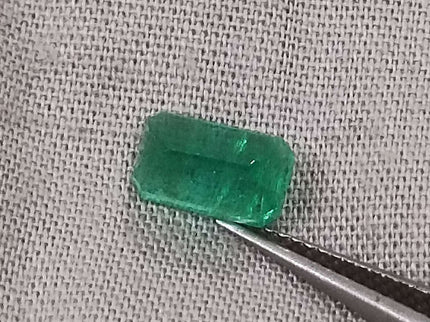 1.44ct Certified Panjshir Emerald, Natural Golden Green Stone