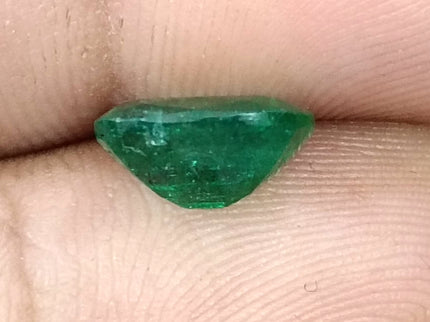 Zambian Emerald 2.62ct Certified Natural Deep Vibrant Green Cushion Cut Loose Gemstone