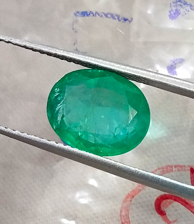 2.72ct Natural Emerald Medium Deep Spring Green Oval Cut SGL Certified Gemstone