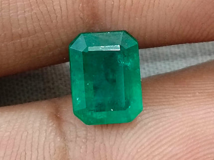 Zambian Emerald 2.23ct Certified Natural Medium Deep Green Octagon Cut Loose Gemstone