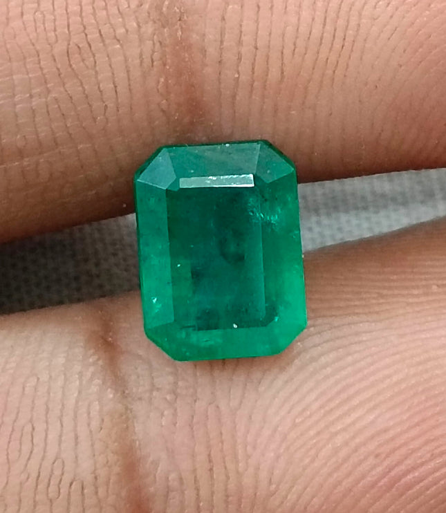 Zambian Emerald 2.23ct Certified Natural Medium Deep Green Octagon Cut Loose Gemstone