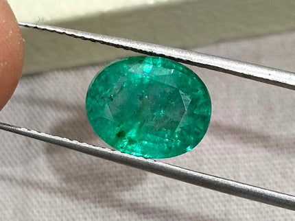 Russian Emerald 3.10ct Natural Sea Green Oval Cut Loose Gemstone