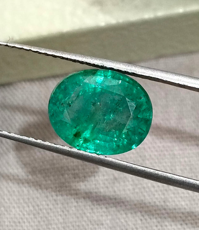 Russian Emerald 3.10ct Natural Sea Green Oval Cut Loose Gemstone