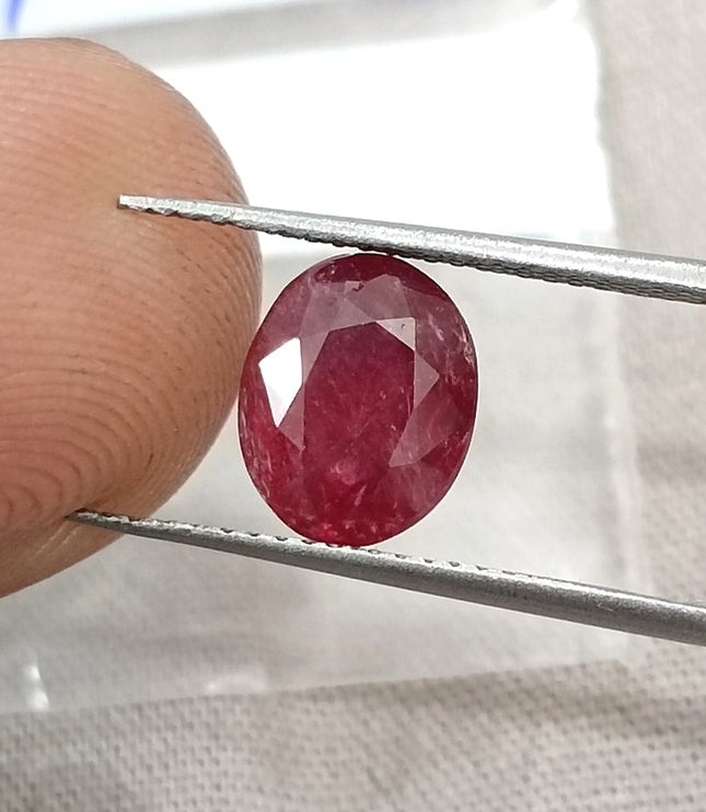 2.29ct untreated Natural Ruby Mozambique SGL Certified Rasberry Red