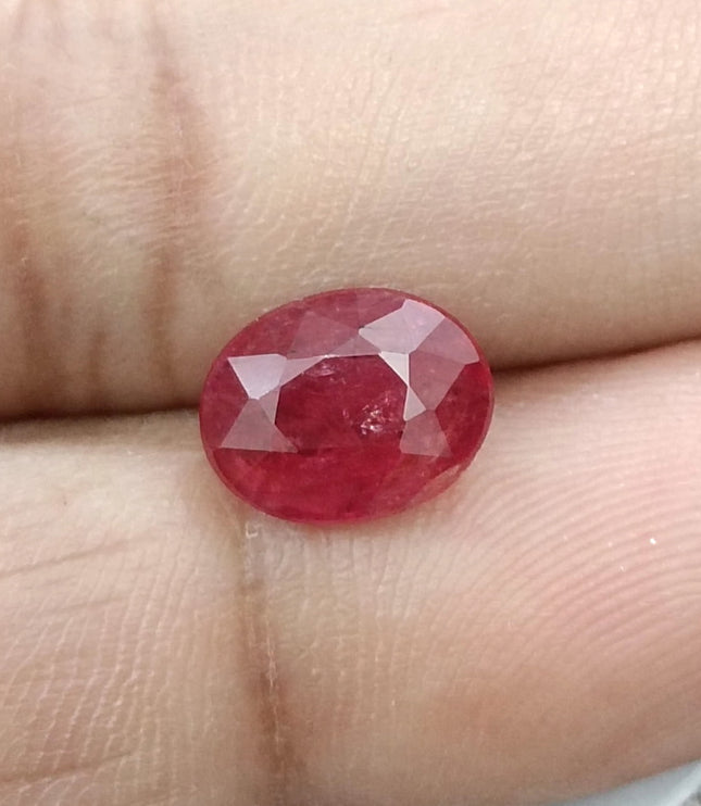 2.80ct Unheated Natural Ruby Mozambique SGL Certified Vivid Red Oval Loose Gemstone
