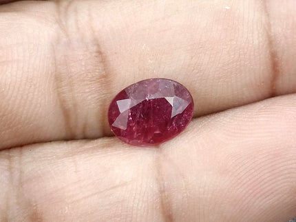 2.19ct Natural Ruby Untreated Mozambique SGL Certified Deep Cranberry Red Stone