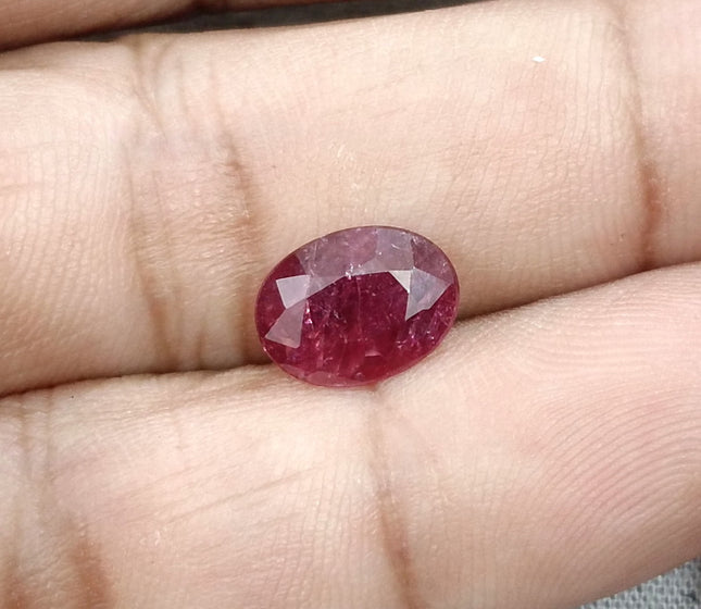2.19ct Natural Ruby Untreated Mozambique SGL Certified Deep Cranberry Red Stone