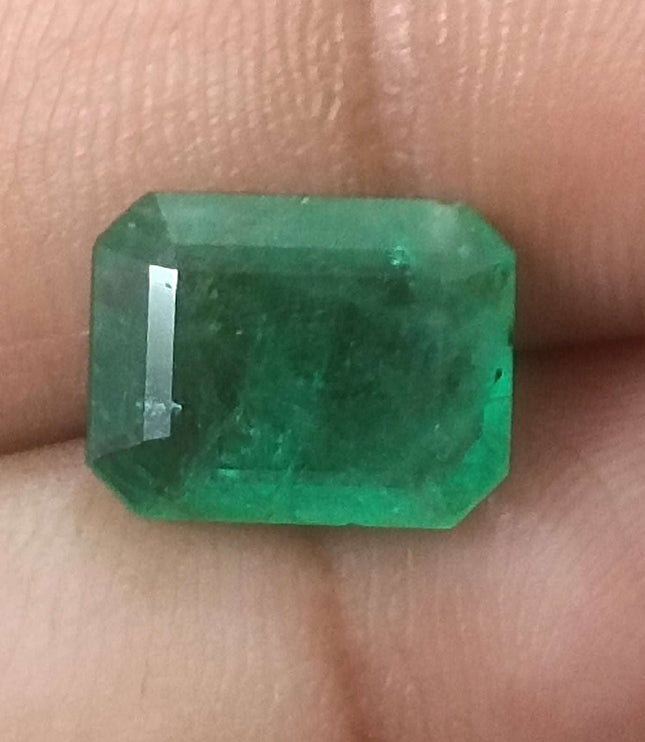 3.94ct Certified Zambian Natural Emerald Stone