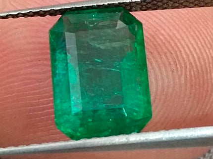 2.50ct High Quality Natural Emerald GSI Certified Vivid Deep Green Minor Oiled Gemstone