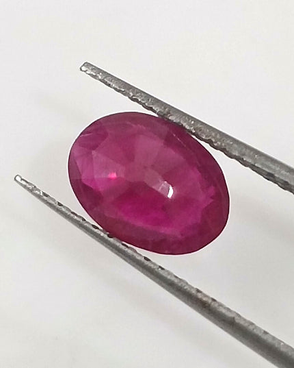 GSI Certified 1.10ct Deep Maroon Red Ruby, Untreated