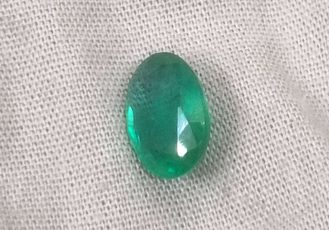 2.52ct GSI USA Certified Deep Green Zambian Emerald Minor Oiled Loose Gemstone