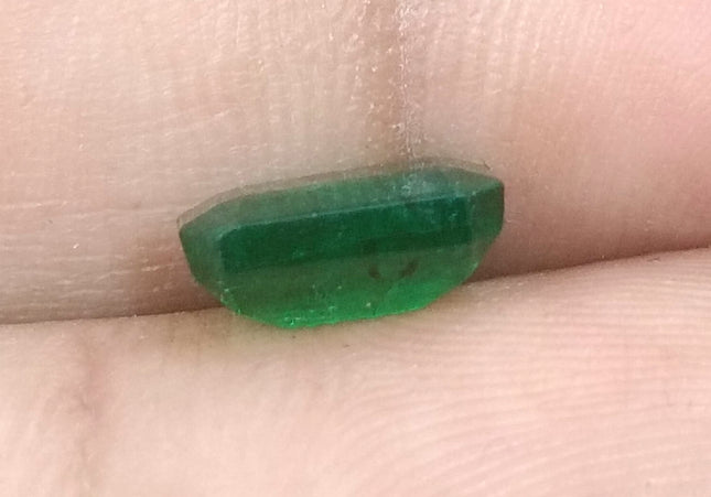 1.72ct Certified Dark Bright Golden Green Zambian Emerald