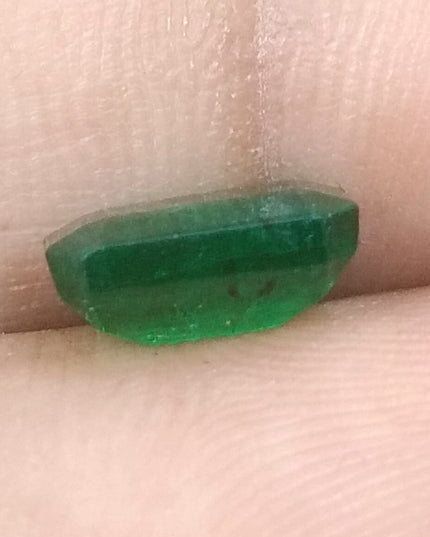 1.72ct Certified Dark Bright Golden Green Zambian Emerald