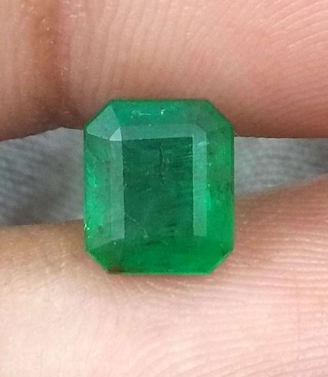 Certified 2.09ct Zambian Natural Emerald.