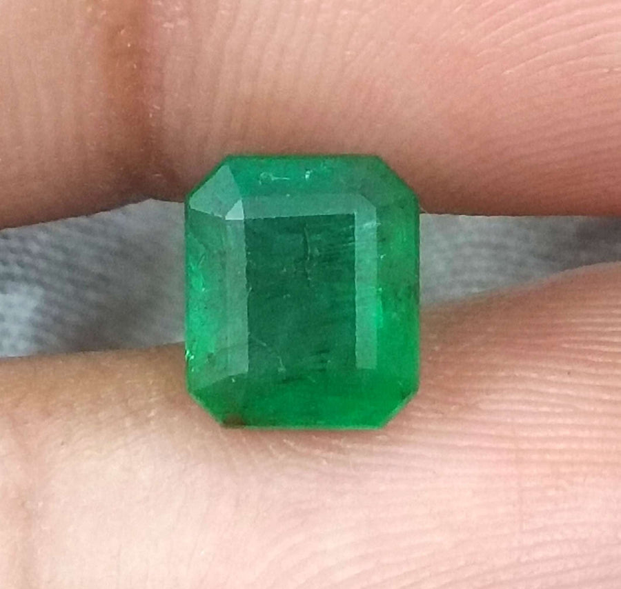 Certified 2.09ct Zambian Natural Emerald.