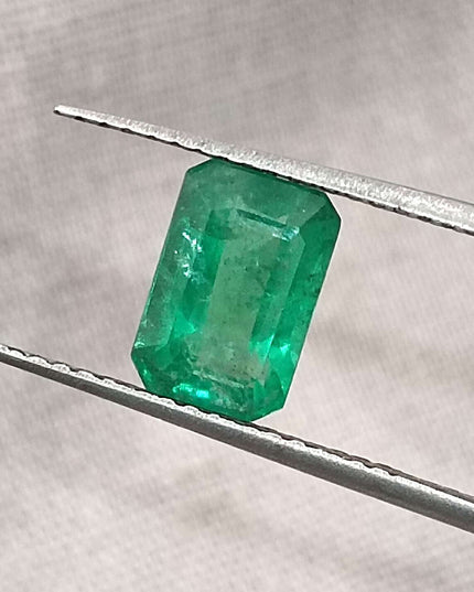 GSI Certified 1.35ct Deep Green Panjshir Emerald Minor Oiled Loose Gemstone