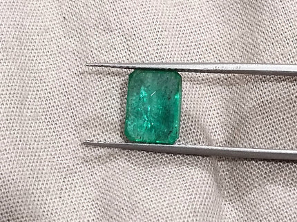 Natural Emerald 2.08ct Medium Green Zambian SGL Certified Octagon Cut Minor Oiled Loose Gemstone