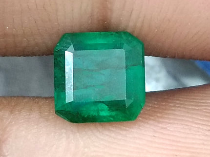 Zambian Emerald 2.28ct Deep Green Natural Octagon Cut Loose Gemstone