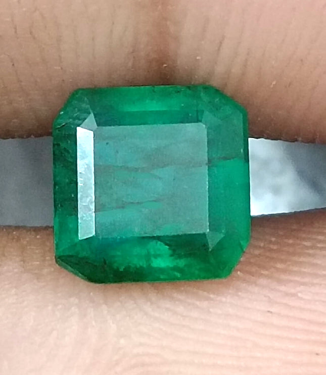 Zambian Emerald 2.28ct Deep Green Natural Octagon Cut Loose Gemstone