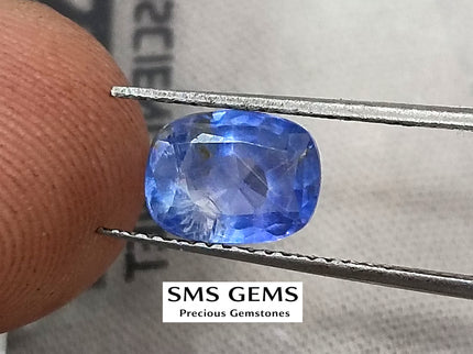Unheated Cornflower Blue Sapphire 1.87ct Natural GSI Certified Cushion Cut Loose Gemstone