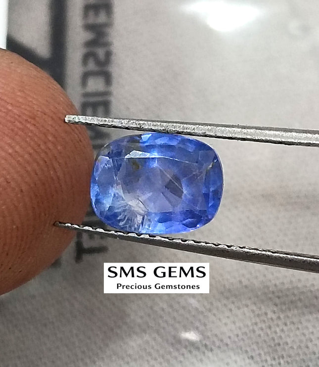 Unheated Cornflower Blue Sapphire 1.87ct Natural GSI Certified Cushion Cut Loose Gemstone