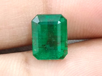 2.79ct Natural Emerald Vivid Deep Green Zambian Octagon Cut Loose Gemstone