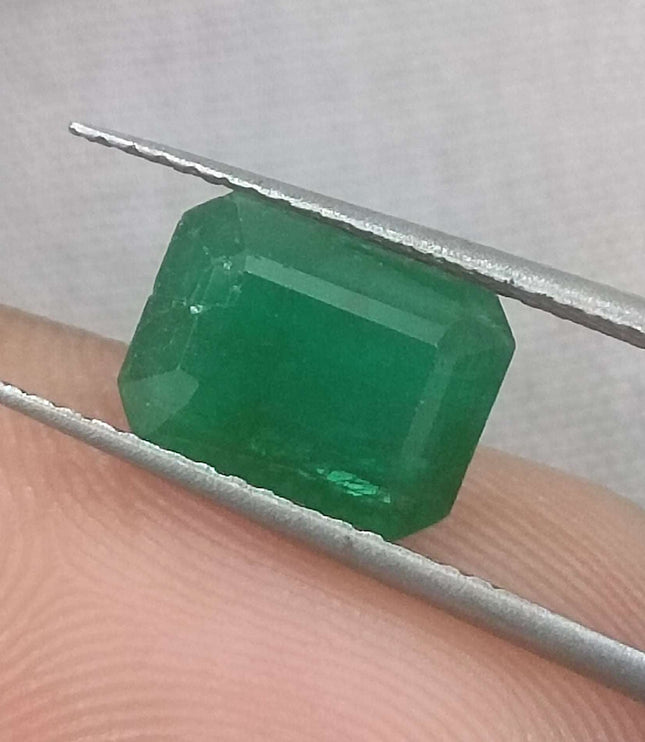 Certified 1.68ct Natural Zambian Emerald.