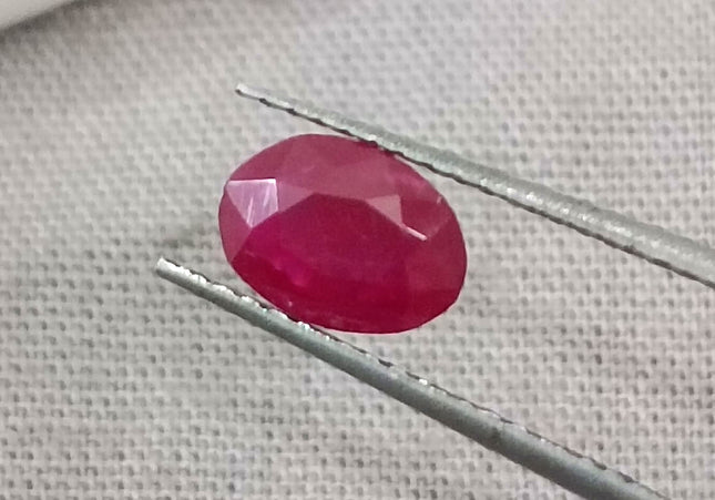 GSI Certified 1.03ct Mozambique Ruby, Natural Untreated Ruby