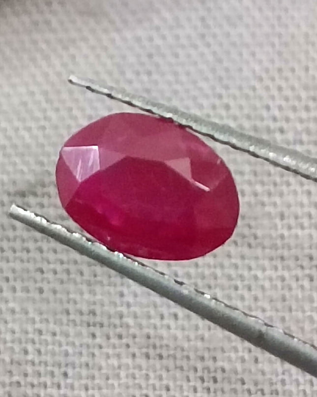 GSI Certified 1.03ct Mozambique Ruby, Natural Untreated Ruby