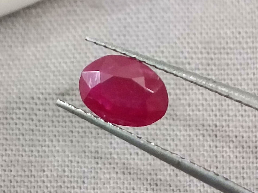 GSI Certified 1.03ct Mozambique Ruby, Natural Untreated Ruby