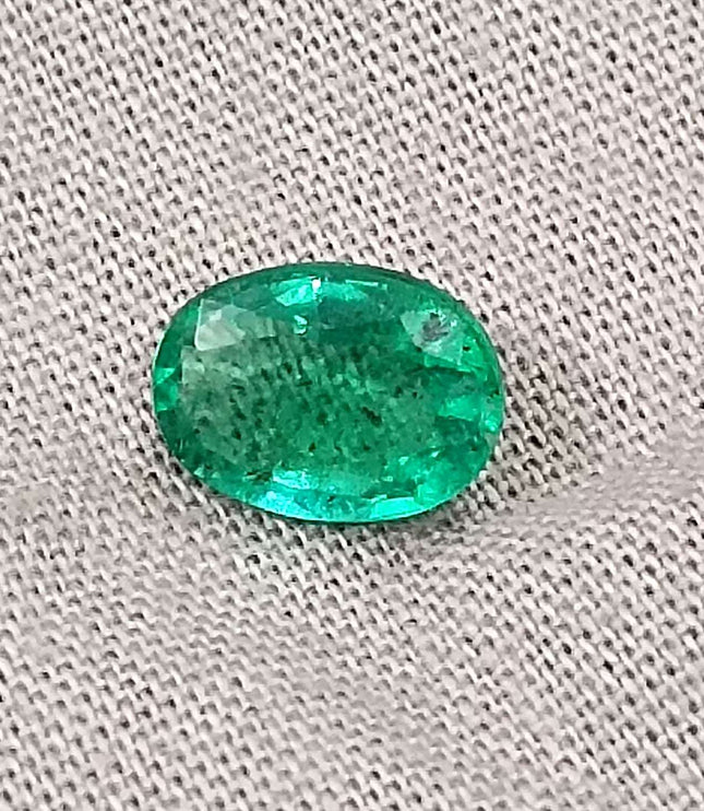 Certified 1.24ct Zambian Natural Emerald