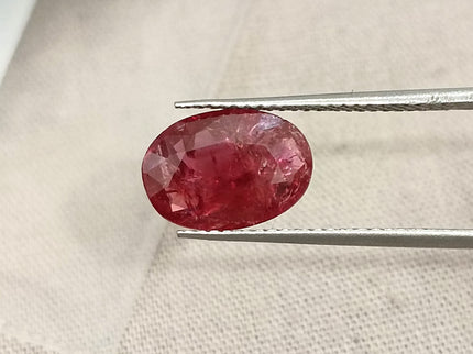 2.59ct Unheated Natural Ruby Mozambique SGL Certified Wine Red Oval Loose Gemstone